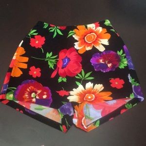 Floral High Waisted Shorts